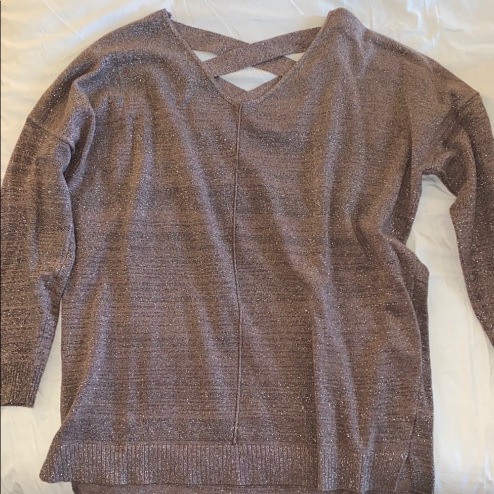 Swagger Mauve Glitter Sweater - Large